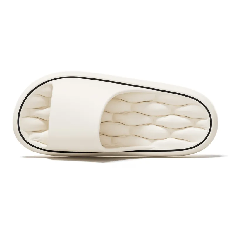 Soft Minimalist Style Geometric, Home Slippers, Solid Color Summer Quiet Bathroom Dormitory, Hexagonal Grid, Unisex-3