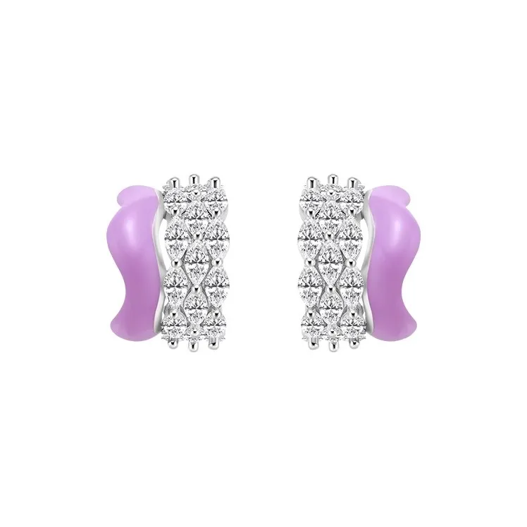 BOONEE ALUS Silver Plated With Zircon Earrings Women's-0