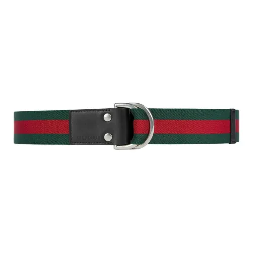 GUCCI Leather, Nylon, Metal Leather Belts Men's Green Width 3.8CM