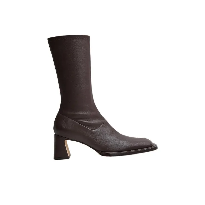 MIISTA Chasity Ankle Boots 6cm Women's Brown-1