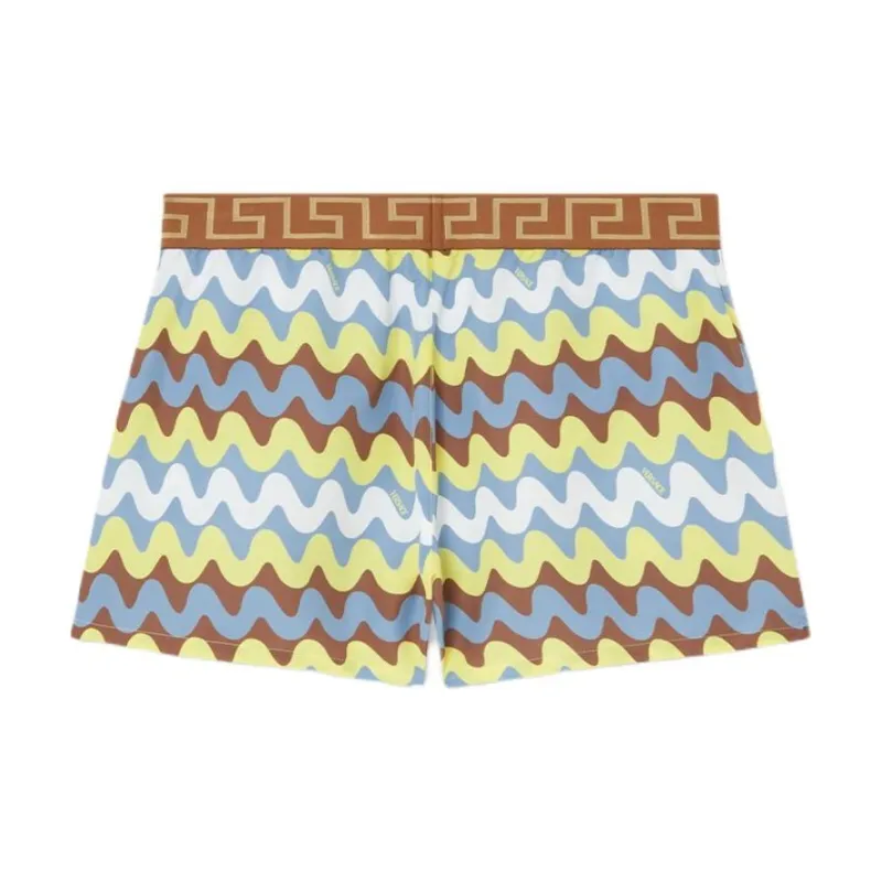 VERSACE Wave Greca Border Swim Shorts-1