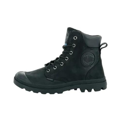 Palladium Pampa Waterproof Cushioning Short Outdoor Boots Unisex Black