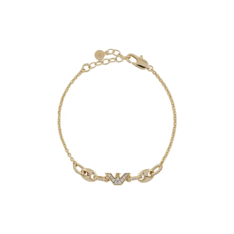EMPORIO ARMANI Gold Tone Brass Station Bracelet-0