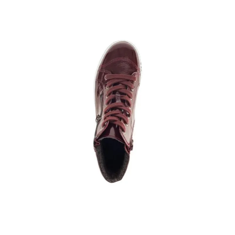 Gabor Fashion High Top Casual Shoes Women's Red-3