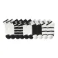 Black Stripes Pattern+White HOLD+White Stripes+Black Star+White E