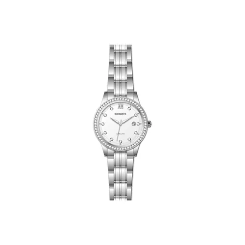 SUNMATE Mechanical Movement Steel Strap Chinese Watches Women's Watch White Dial