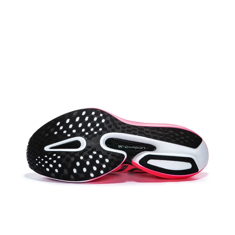 Erke Zhineng Pro2 Cushioned Slip Resistant Rebound Low Top Marathon Running Shoes Men's Bougainvillea Color Scheme-4