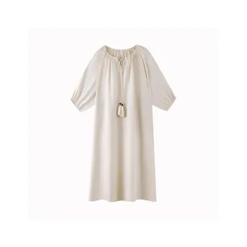 XIAFENYAN Nightgown Women's Apricot