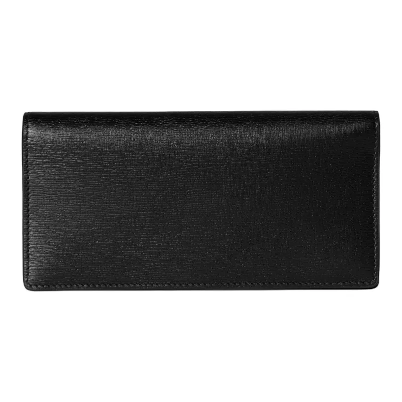 GUCCI Leather Wallet Women's Black-1