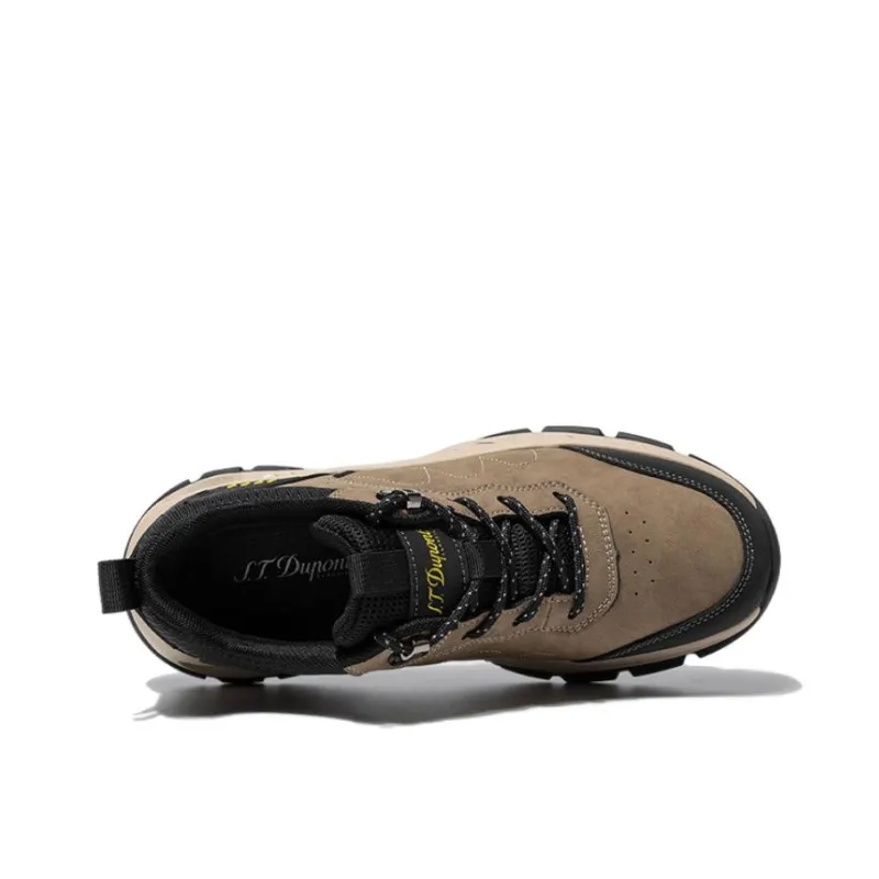 S. T.DUPONT Low Top Casual Shoes Men's Khaki Brown-3