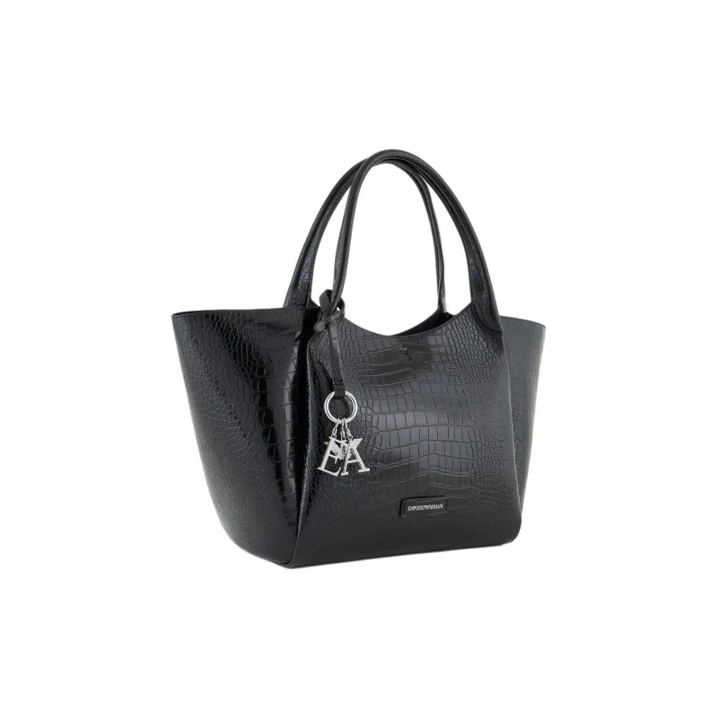 EMPORIO ARMANI Polyester Tote Bag, Shopping Bag, Handbag Extra Large Women's Black-1