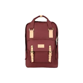 Doughnut Recycled Polyester Backpack Large Size Unisex Burgundy