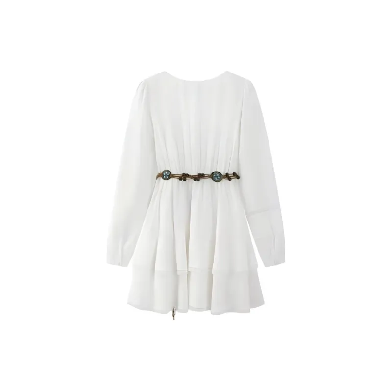 KKX Long-Sleeved Dresses Women's Ecru-1
