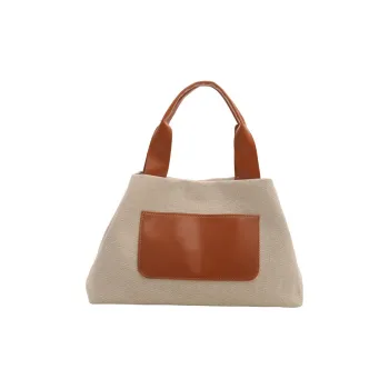 AOSONG Canvas Handbag Regular Unisex Yellow/Coffee/Black/Brown