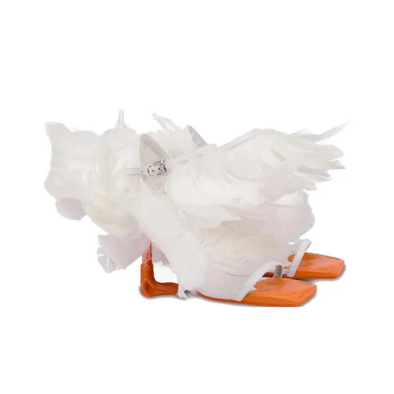 MOSCHINO Duck Strap Sandals Women's White-2