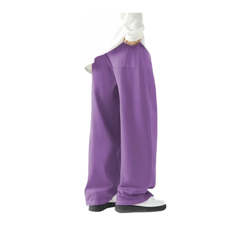 FORCEPULR Casual Pants Unisex Fashion Purple-2