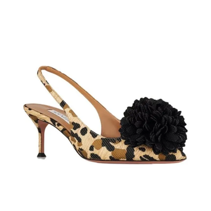 AQUAZZURA Couturier Slim Heel High Heels 6.5cm Women's Leopard Print-2