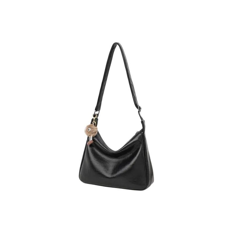MILLIE'S Synthetic Leather Shoulder Bag Crossbody Bag Hobo Bag Regular Women's Coffee/Black-9