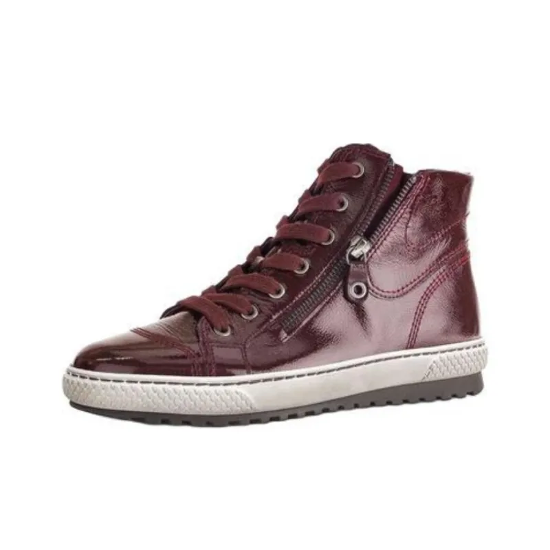 Gabor Fashion High Top Casual Shoes Women's Red-2
