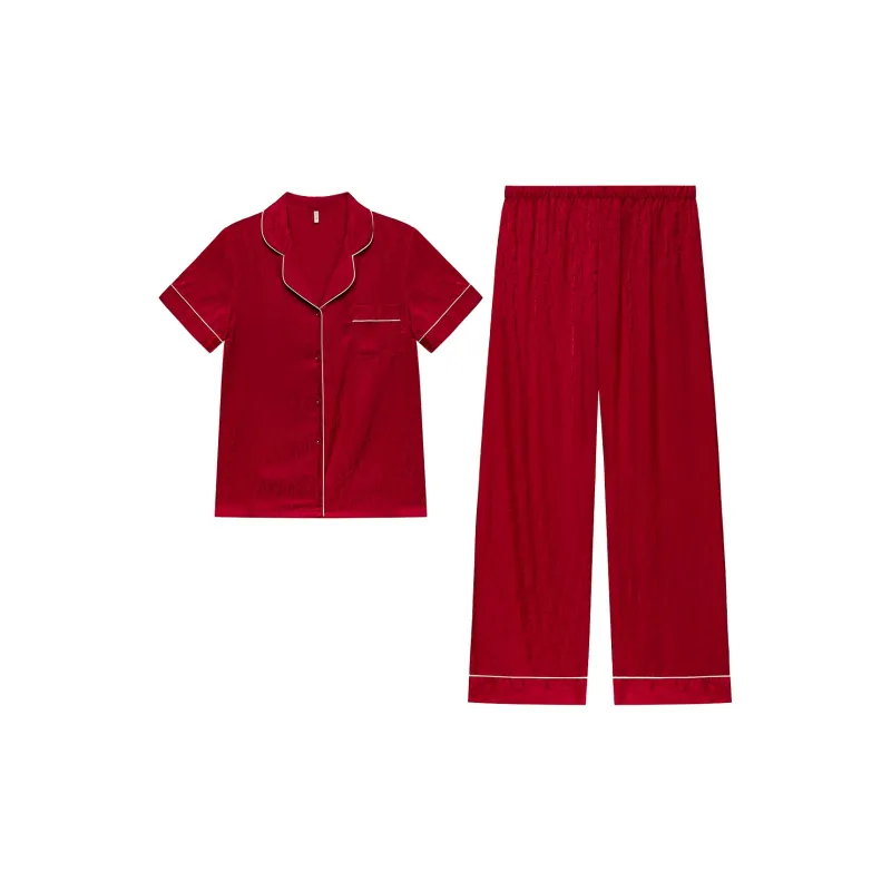 Shanghai Story Pajama Set Unisex Red-9