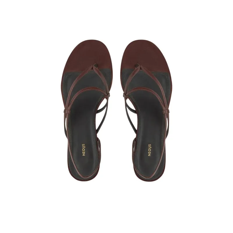 NEOUS Safi One Strap Sandals 4cm Women's Brown-3