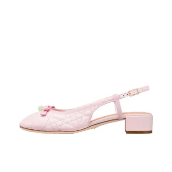 DIOR Chunky Heel High Heels 3cm Women's Pink