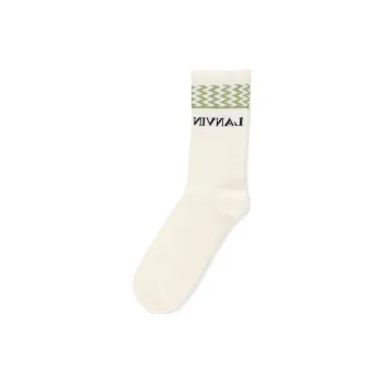 Lanvin Mid Calf Socks Men's 1 Pack Ivory