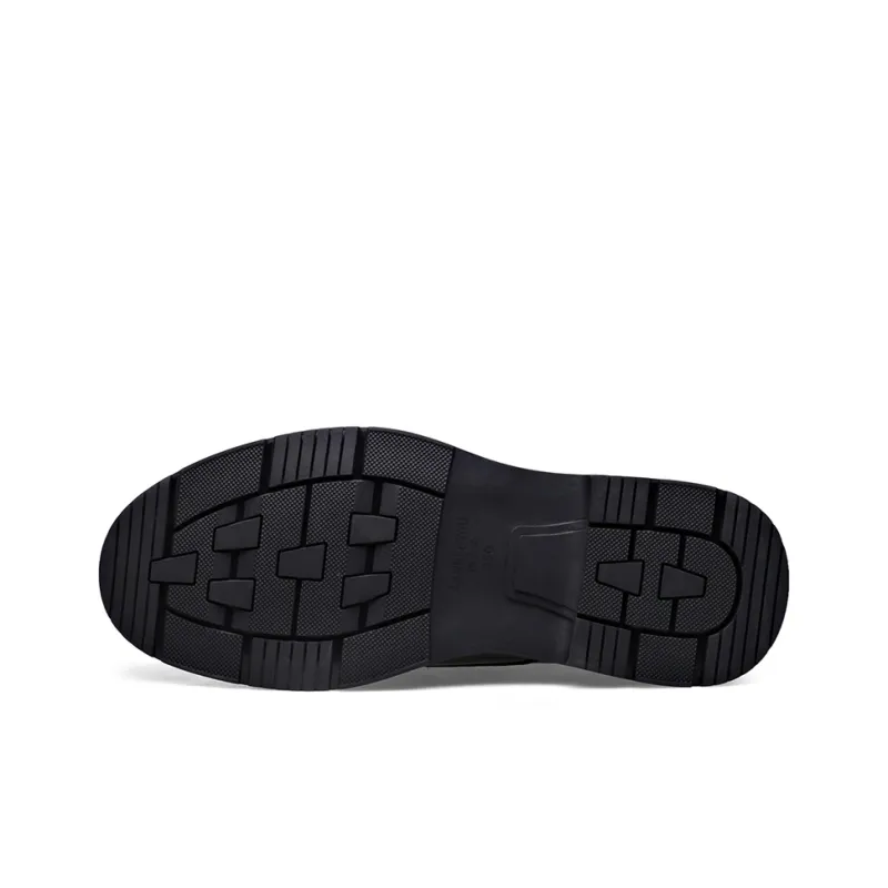 LAORENTOU Men's Casual Shoes Men Low Top Black Fleece Lined/Brown Fleece Lined-2