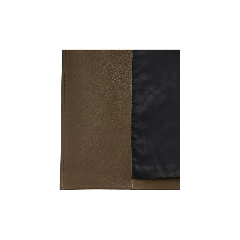 COACH Leather Trench Coat Men's Dark Olive-4