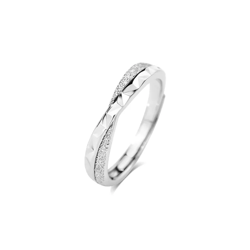 BLANK IN BLANK Sterling Silver Rings Unisex-5