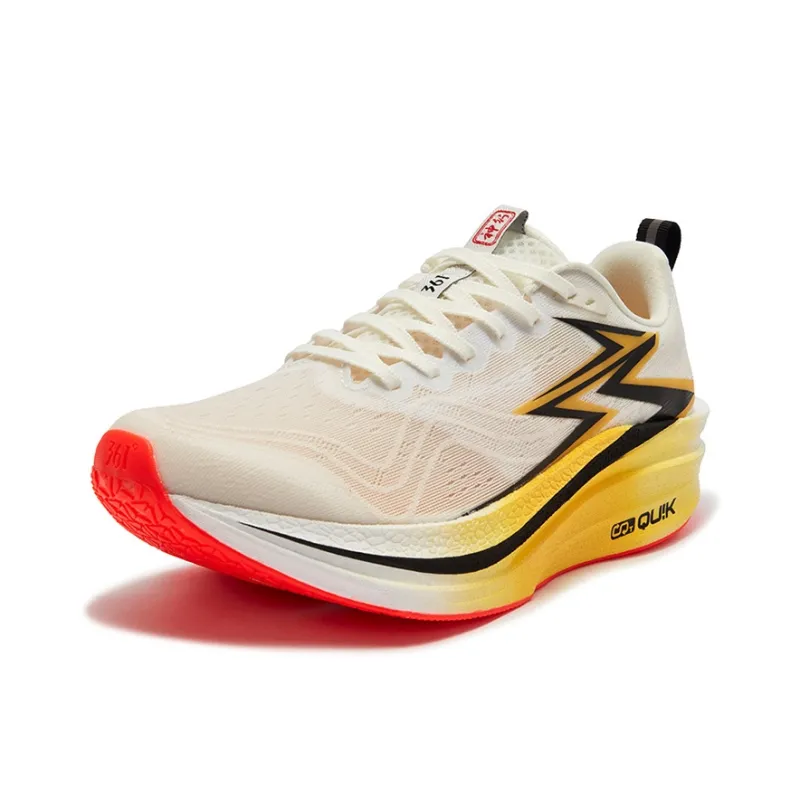 361° Flame 4MIX Running Shoes Unisex Low Top Feather White/Stamen Yellow-1