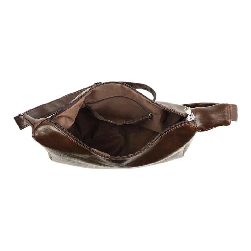 MILLIE'S Synthetic Leather Shoulder Bag Crossbody Bag Hobo Bag Regular Women's Coffee/Black-3