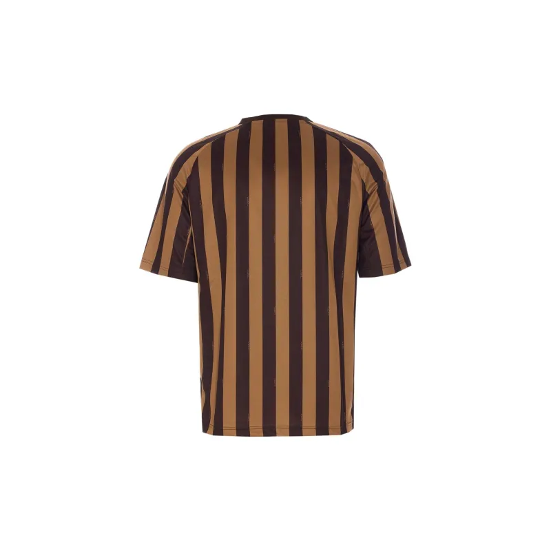 FENDI V Neck Striped T Shirt-1