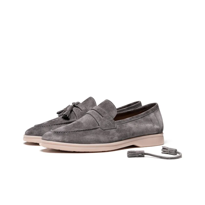 TRUFFAUT Soft Sole Breathable Fringe Slip on Loafers Men's-13