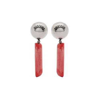 MOSCHINO Logo engraved Clip on Earrings