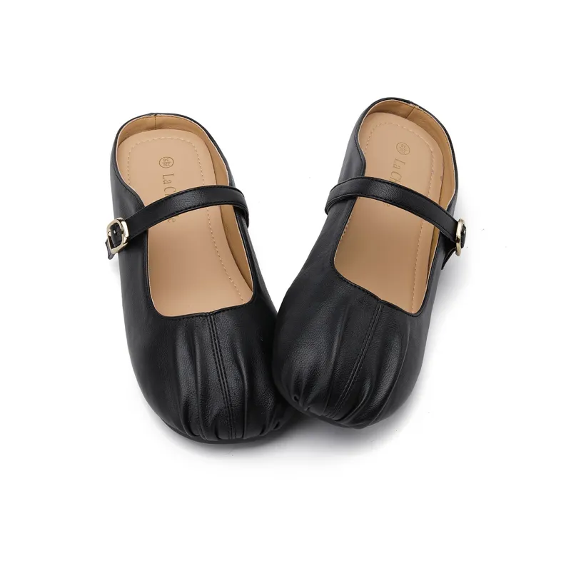 La Chapelle Slip-Resistant Wrap-toe Slippers Women's Black-2