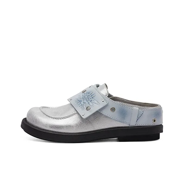 SUGARSU Abrasion Resistant Slip Resistant Closed Toe Slippers Unisex Silver-0