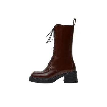 MIISTA Agustina Ankle Boots 6.5cm Women's Red Brown