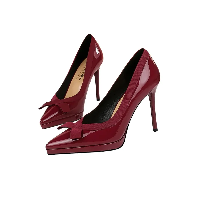 QITUMAUL Slim Heel High Heels 10.5cm Women's-5