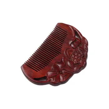 Finger Carpenter Red Rosewood Wooden Comb Women's