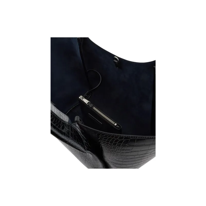 EMPORIO ARMANI Polyester Tote Bag, Shopping Bag, Handbag Extra Large Women's Black-3