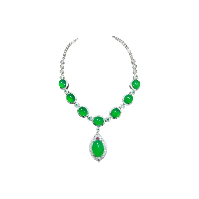JUNWEN Chalcedony Necklaces Women's-0