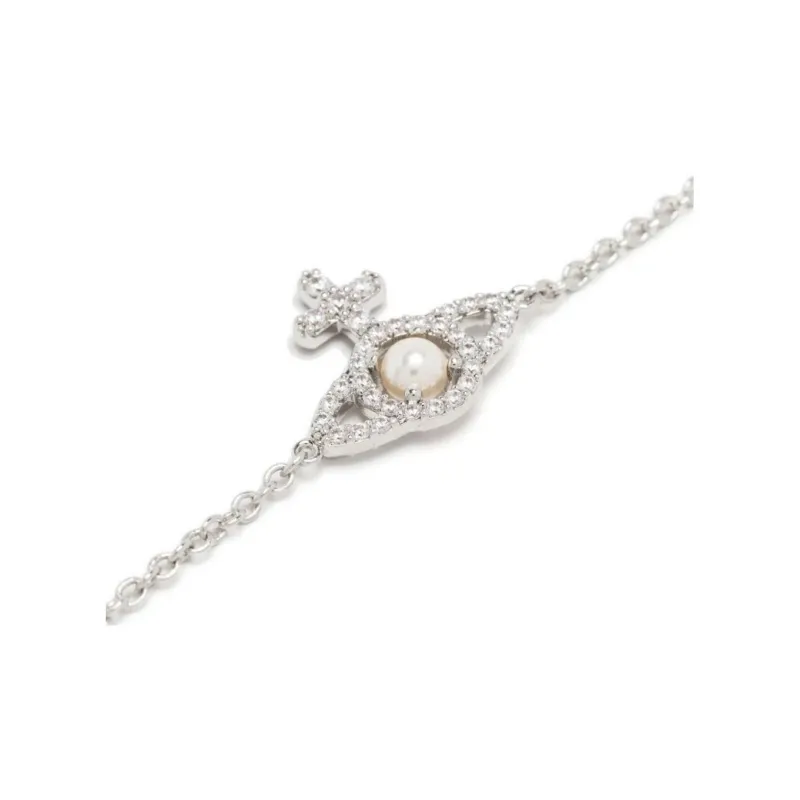 Vivienne Westwood Olympia Pearl Chain Bracelet-2