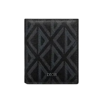 DIOR Canvas Wallet Men's Black & Gray