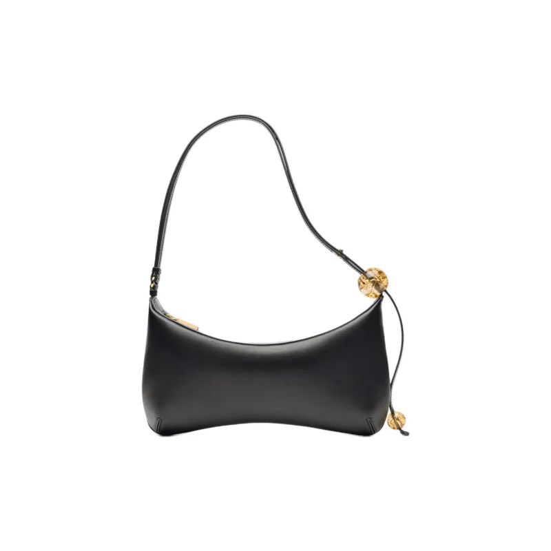 Jacquemus Sheepskin Handbag, Shoulder Bag Tubas Women's Black-2