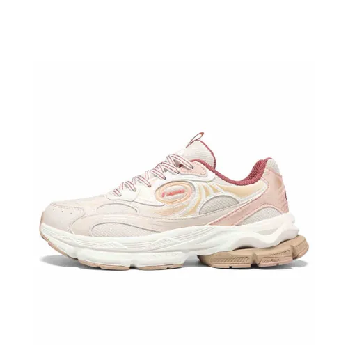 361° Lightweight Breathable Height Increasing Low-Top Chunky Sneakers Women's White Pink