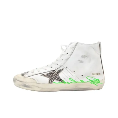 Golden Goose Francy High Top Skateboard Shoes Men's White