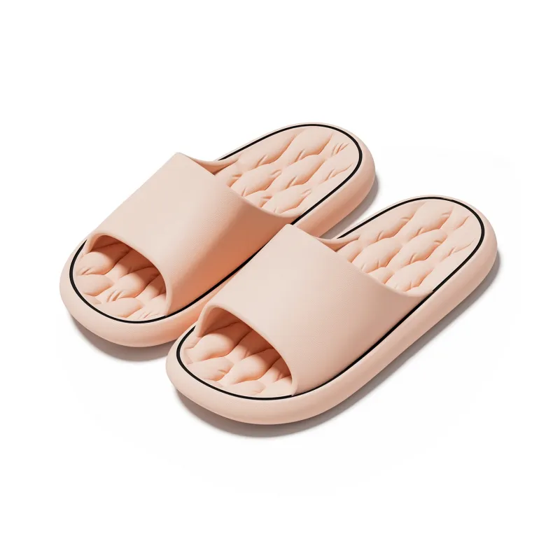 Soft Minimalist Style Geometric, Home Slippers, Solid Color Summer Quiet Bathroom Dormitory, Hexagonal Grid, Unisex-4
