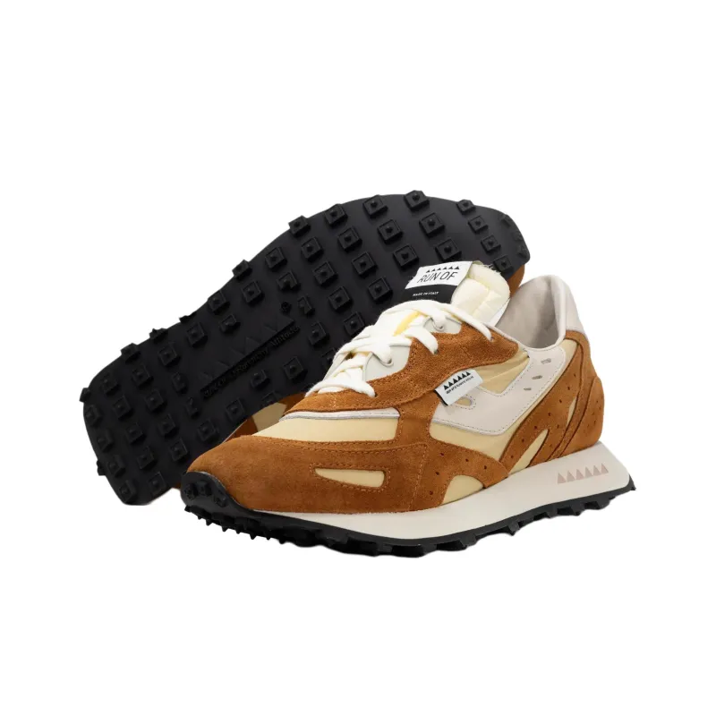 RUN OF Buttery Low-Top Casual Shoes Men's Yellow Brown-3