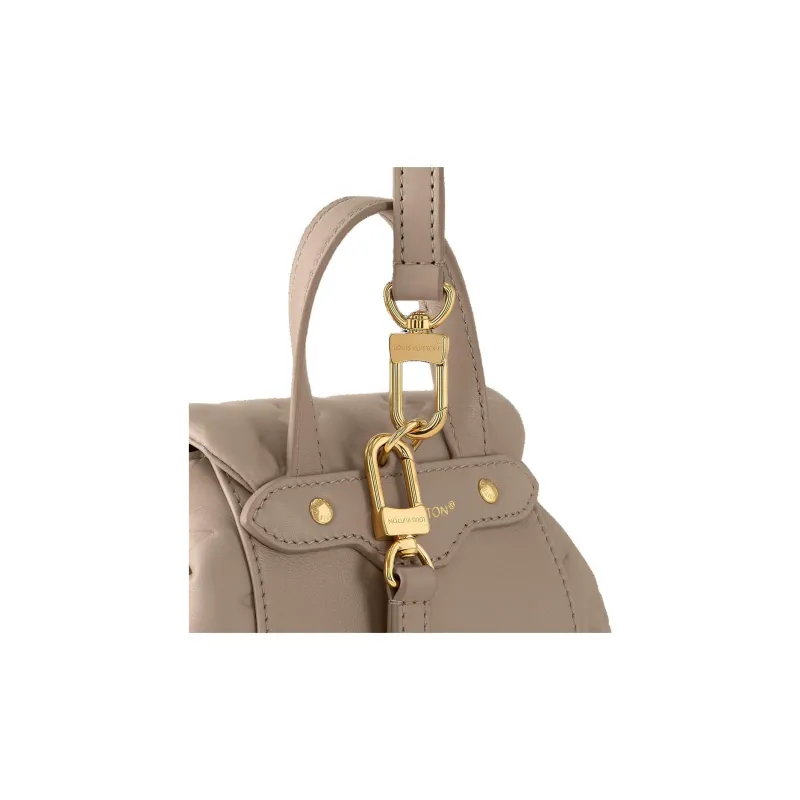 LOUIS VUITTON Coussin Lambskin Backpack Small Size Women's Khaki-4
